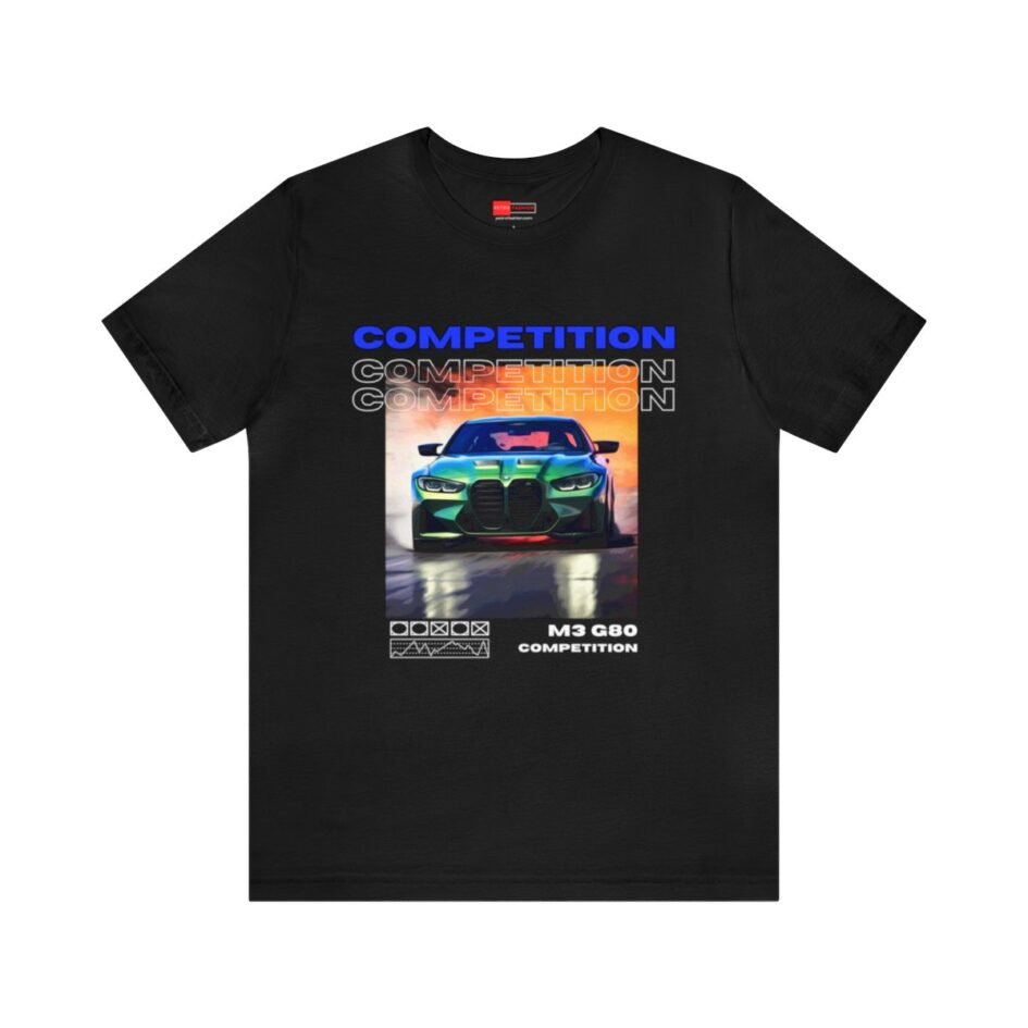 Shop BMW M3 Competition T-Shirt, the ultimate shirt for BMW aficionados and car enthusiasts like you! This exclusive t-shirt combines style and comfort to create a must-have addition to your wardrobe.