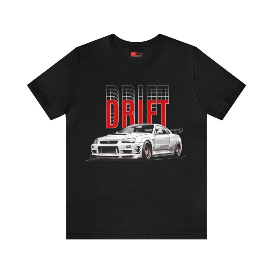 Nissan GTR R34 JDM LEGEND T-Shirt - Front View: Showcasing the captivating graphic design paying homage to the iconic JDM car