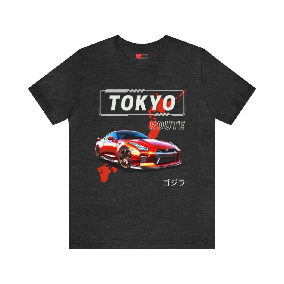 Nissan GTR R35 T-Shirt showcasing captivating artwork of the iconic car fused with Tokyo streetwear.