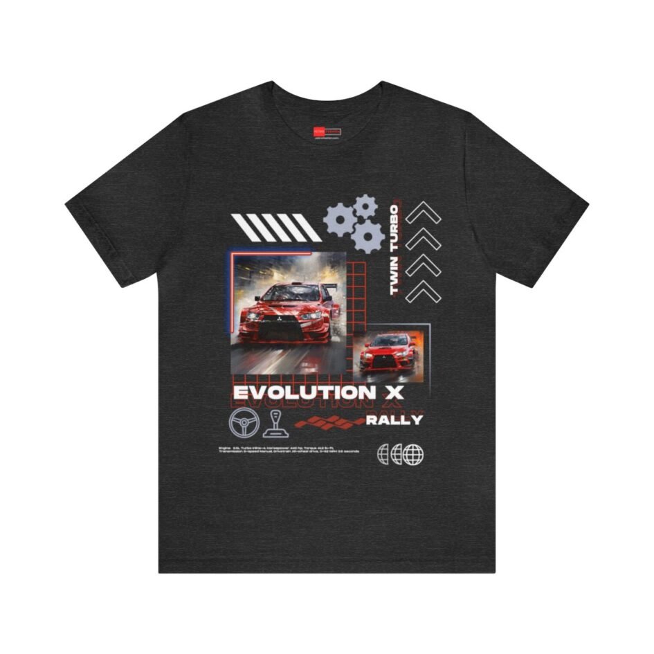 Mitsubishi Lancer Evo X T-Shirt - Rally-Inspired Tribute for Car Enthusiasts