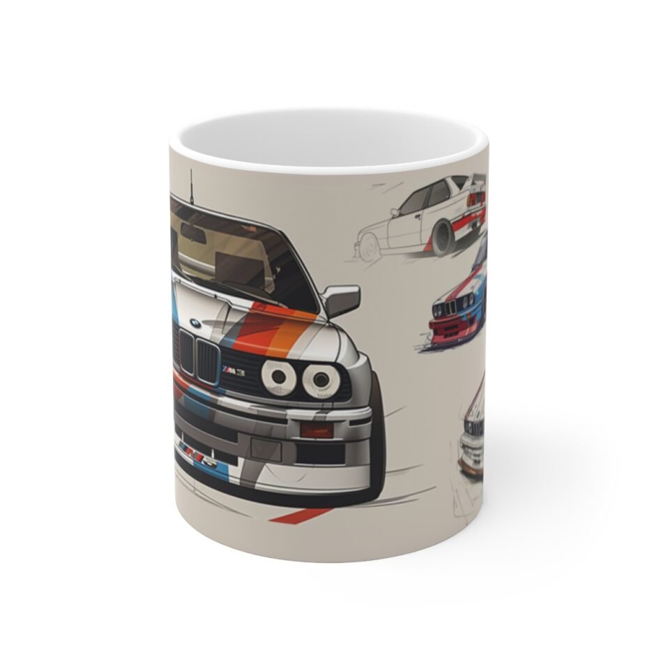 E30 M3 BMW Coffee Cup with Captivating Artwork