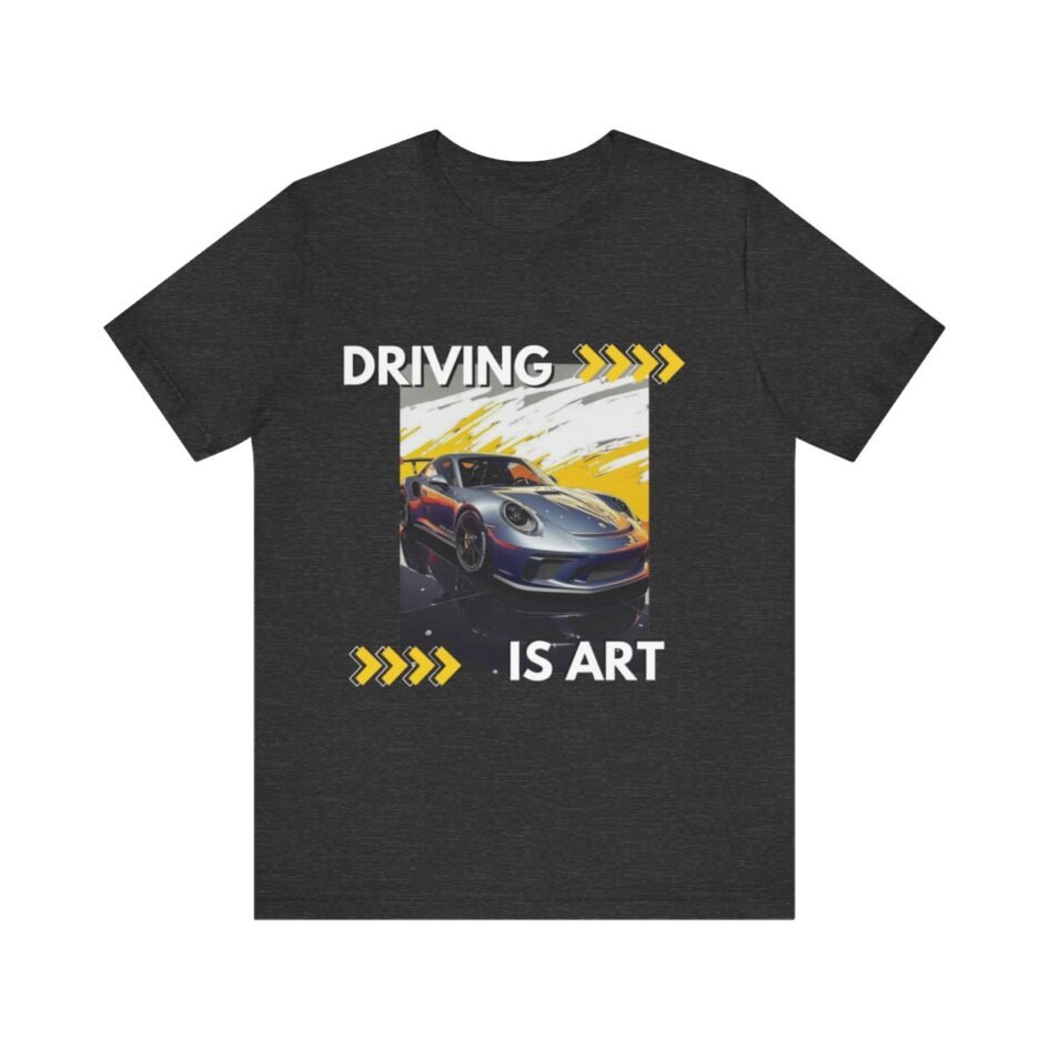 Green Porsche 911 GT3 RS T-Shirt featuring abstract artwork of the iconic car, made from 100% Airlume combed and ringspun cotton.